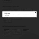 Final design voor de pop-up die uitlegt wat het product betekend, in dit geval custom website.