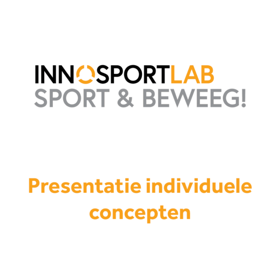 Uitgelichte afbeelding voor de presentatie van de individuele concepten met het InnoSportLab logo erop.