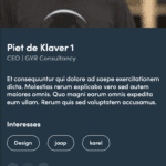 Overige projecten: VLE bio modal pop-up, mobile