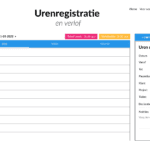 Uit wireframes: Wireframe urenregistratie kalender dag