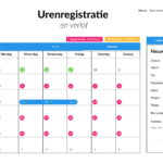 Uit wireframes: Wireframe urenregistratie kalender maand