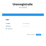 Inlog pagina wireframe