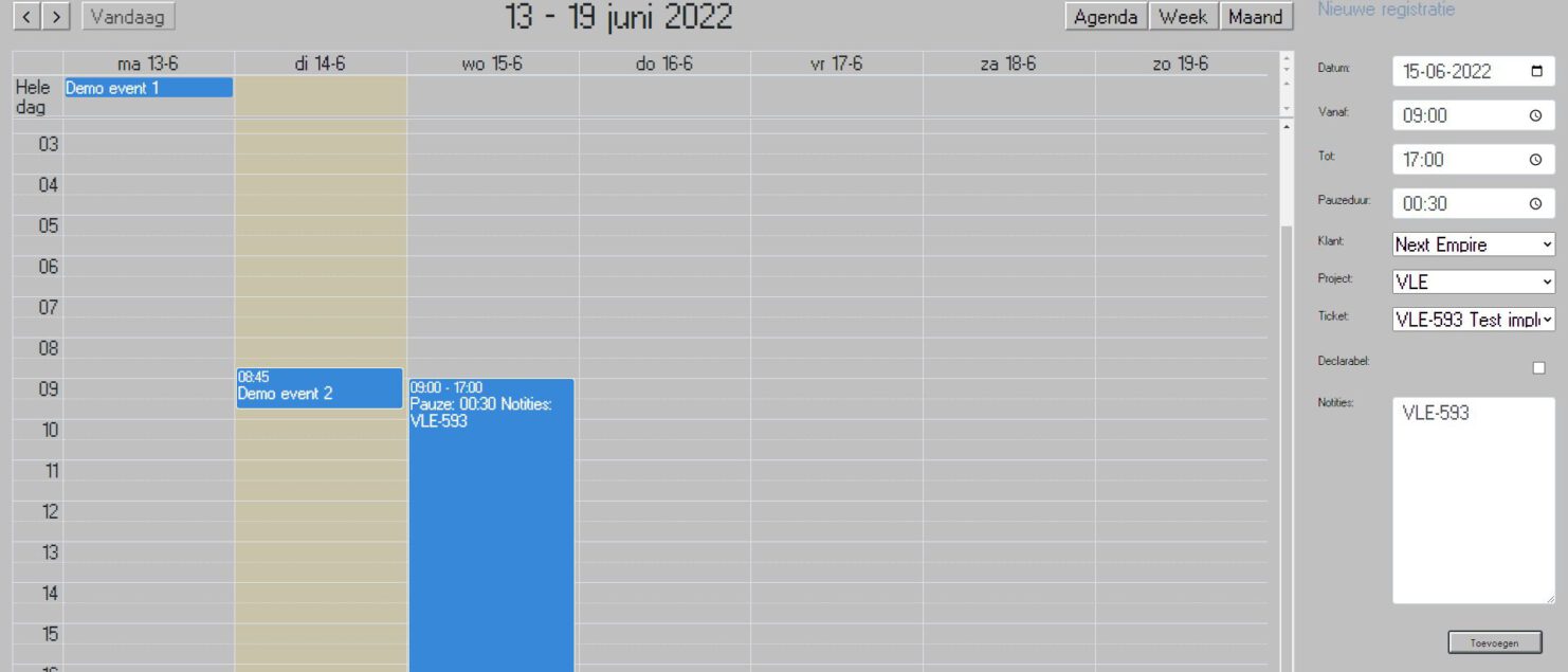Week weergave prototype