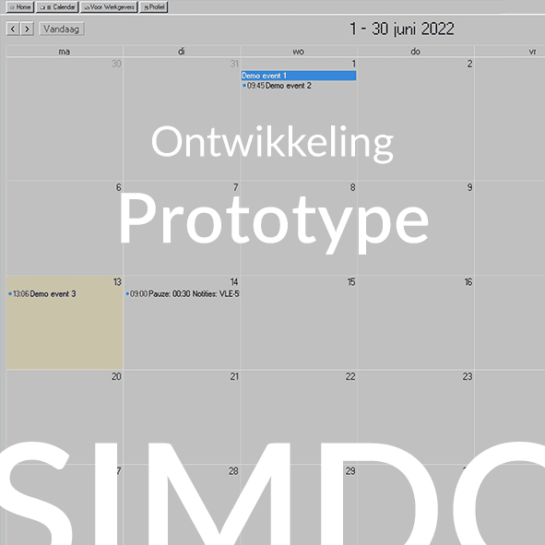 omslag prototype voor het urenregistratie- en verlofsysteem